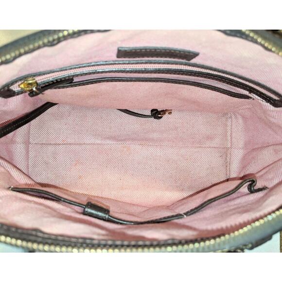 Dooney & Bourke Dillen Crocodile Bag Double Pocket Leather Satchel Reptile - Picture 9 of 14